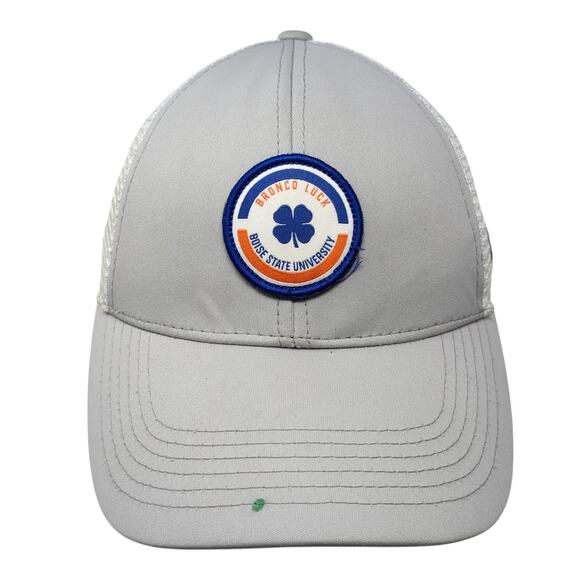 Bronco Luck Boise State University Snapback Trucker Hat Gray OS Black Clover - Picture 1 of 11